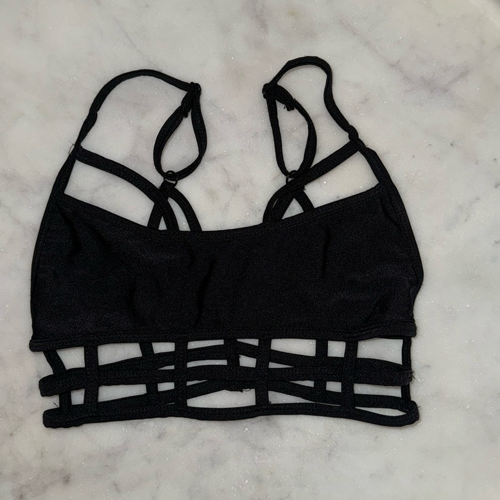 SABO Skirt black caged bra.